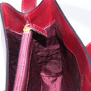 CARTIER Must Line Shoulder Bag Leather Bordeaux Gold Auth ka6410-24