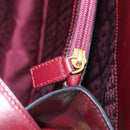 CARTIER Must Line Shoulder Bag Leather Bordeaux Gold Auth ka6410-25