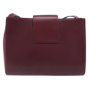 CARTIER Must Line Shoulder Bag Leather Bordeaux Gold Auth ka6410-2