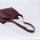CARTIER Must Line Shoulder Bag Leather Bordeaux Gold Auth ka6410-8