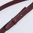 CARTIER Must Line Shoulder Bag Leather Bordeaux Gold Auth ka6410-9