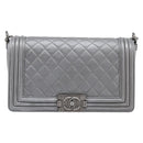 CHANEL Boy Chanel Matelasse Chain Bag Lamb Skin Red Gold CC Auth ka6411M-13