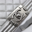 CHANEL Boy Chanel Matelasse Chain Bag Lamb Skin Red Gold CC Auth ka6411M-24