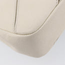 CHANEL Macro Chevron Small Flap Bag Caviar Skin White Silver CC Auth ka6412V-19