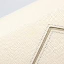 CHANEL Macro Chevron Small Flap Bag Caviar Skin White Silver CC Auth ka6412V-20