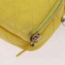 CHANEL Matelasse Chain Shoulder Bag Lamb Skin Yellow Gold CC Auth ka6413M-19