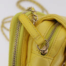 CHANEL Matelasse Chain Shoulder Bag Lamb Skin Yellow Gold CC Auth ka6413M-21