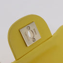 CHANEL Matelasse Chain Shoulder Bag Lamb Skin Yellow Gold CC Auth ka6413M-26