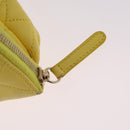 CHANEL Matelasse Chain Shoulder Bag Lamb Skin Yellow Gold CC Auth ka6413M-31