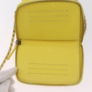 CHANEL Matelasse Chain Shoulder Bag Lamb Skin Yellow Gold CC Auth ka6413M-32