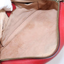 GUCCI GG Marmont Shoulder Bag Leather Red Gold 447632 Auth ka6415-18