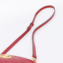 GUCCI GG Marmont Shoulder Bag Leather Red Gold 447632 Auth ka6415-9