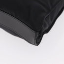 GUCCI Bamboo Hand Bag Nylon 2way Black Silver 001 2855 1875 5 Auth ka6416-13