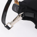 GUCCI Bamboo Hand Bag Nylon 2way Black Silver 001 2855 1875 5 Auth ka6416-17