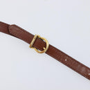 Salvatore Ferragamo Vala Shoulder Bag Leather Gold Brown Auth ka6418-8