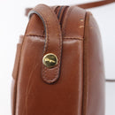 Salvatore Ferragamo Vala Shoulder Bag Leather Gold Brown Auth ka6418-20