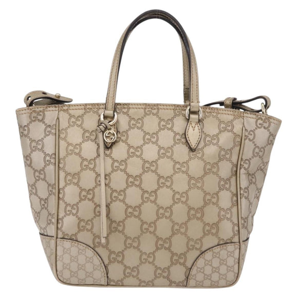 GUCCI GG Canvas Guccissima Hand Bag 2way Gold 353121 Auth ka6419