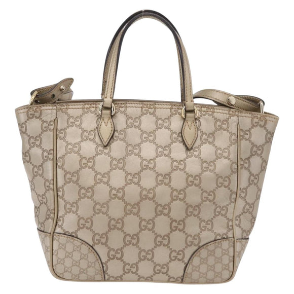 GUCCI GG Canvas Guccissima Hand Bag 2way Gold 353121 Auth ka6419