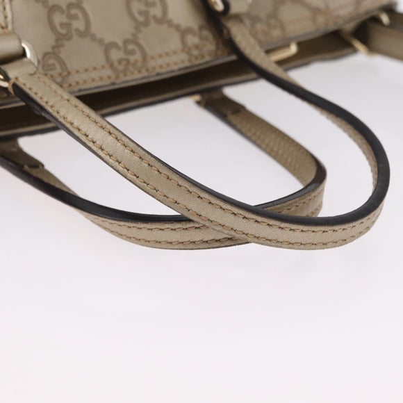 GUCCI GG Canvas Guccissima Hand Bag 2way Gold 353121 Auth ka6419