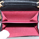 CHANEL Matelasse Chain Shoulder Card Case Caviar Skin Black Gold CC Auth ka6420V-18