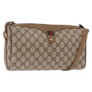 GUCCI GG Supreme Shoulder Bag PVC Beige Gold Tone 89 02 017 Auth ka6421-1