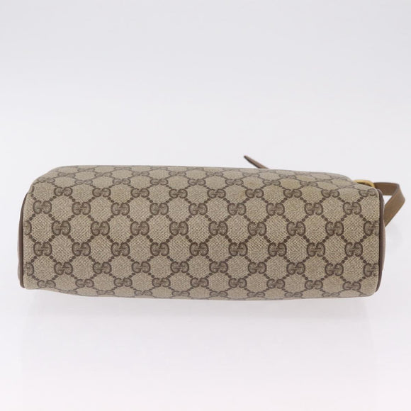 GUCCI GG Supreme Shoulder Bag PVC Beige Gold Tone 89 02 017 Auth ka6421