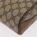 GUCCI GG Supreme Shoulder Bag PVC Beige Gold Tone 89 02 017 Auth ka6421-18