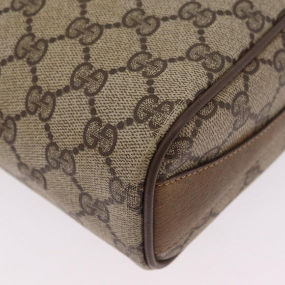 GUCCI GG Supreme Shoulder Bag PVC Beige Gold Tone 89 02 017 Auth ka6421