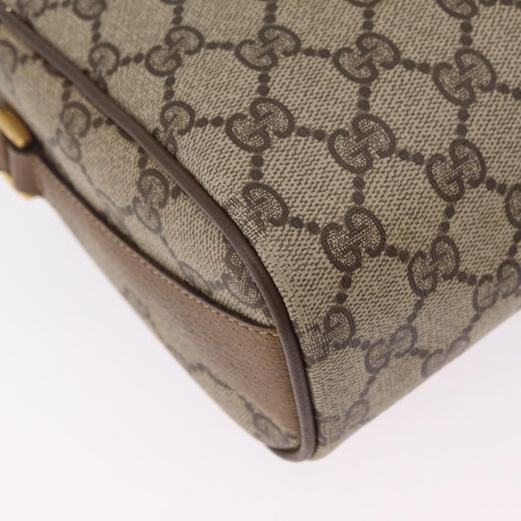 GUCCI GG Supreme Shoulder Bag PVC Beige Gold Tone 89 02 017 Auth ka6421