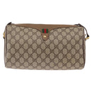 GUCCI GG Supreme Shoulder Bag PVC Beige Gold Tone 89 02 017 Auth ka6421-13