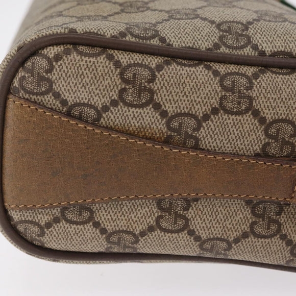 GUCCI GG Supreme Shoulder Bag PVC Beige Gold Tone 89 02 017 Auth ka6421