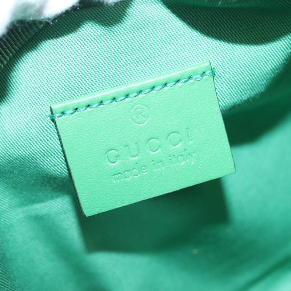 GUCCI Children's Web Sherry Line Waist Bag Canvas Green 502095 Auth ka6422V