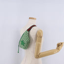 GUCCI Children's Web Sherry Line Waist Bag Canvas Green 502095 Auth ka6422V-23