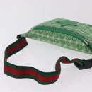 GUCCI Children's Web Sherry Line Waist Bag Canvas Green 502095 Auth ka6422V-7