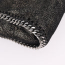 Stella McCartney Falabella Chain Hand Bag Polyester 2way Black Auth ka6425A-16