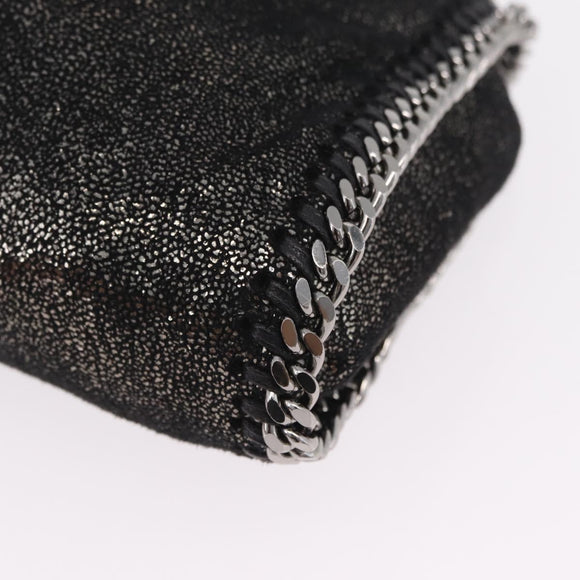 Stella McCartney Falabella Chain Hand Bag Polyester 2way Black Auth ka6425A