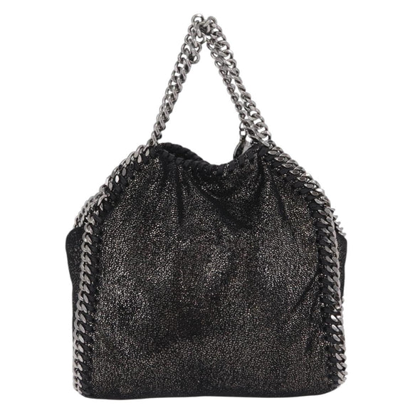 Stella McCartney Falabella Chain Hand Bag Polyester 2way Black Auth ka6425A