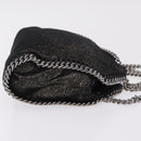 Stella McCartney Falabella Chain Hand Bag Polyester 2way Black Auth ka6425A-3