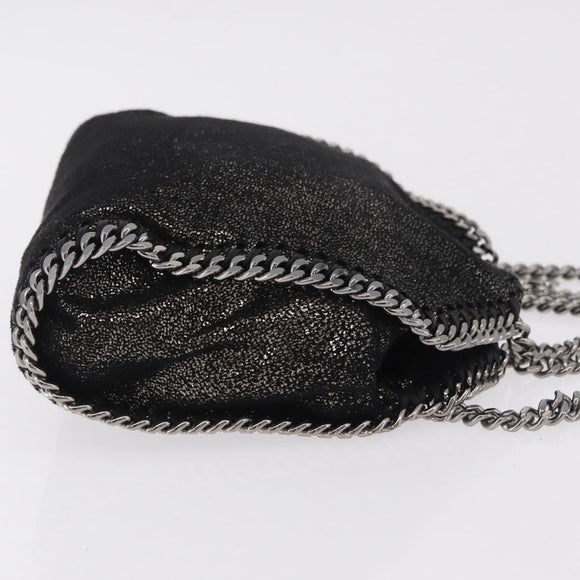 Stella McCartney Falabella Chain Hand Bag Polyester 2way Black Auth ka6425A