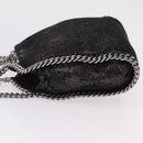 Stella McCartney Falabella Chain Hand Bag Polyester 2way Black Auth ka6425A-4
