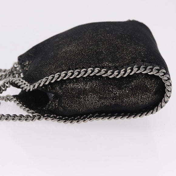 Stella McCartney Falabella Chain Hand Bag Polyester 2way Black Auth ka6425A