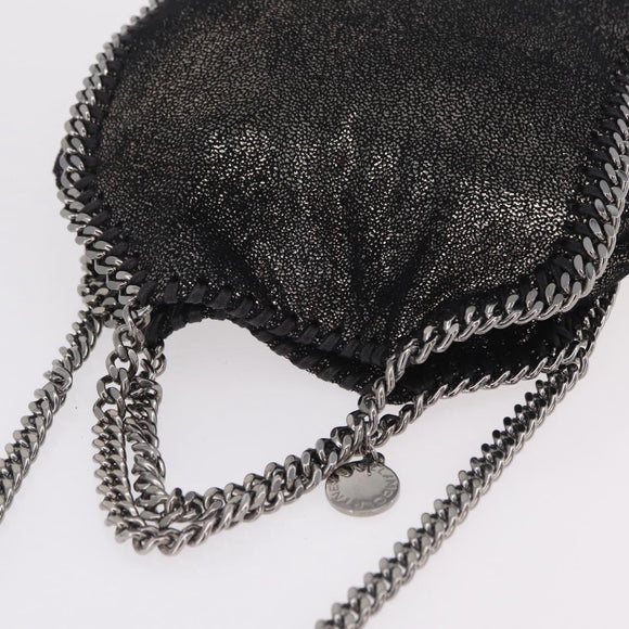 Stella McCartney Falabella Chain Hand Bag Polyester 2way Black Auth ka6425A