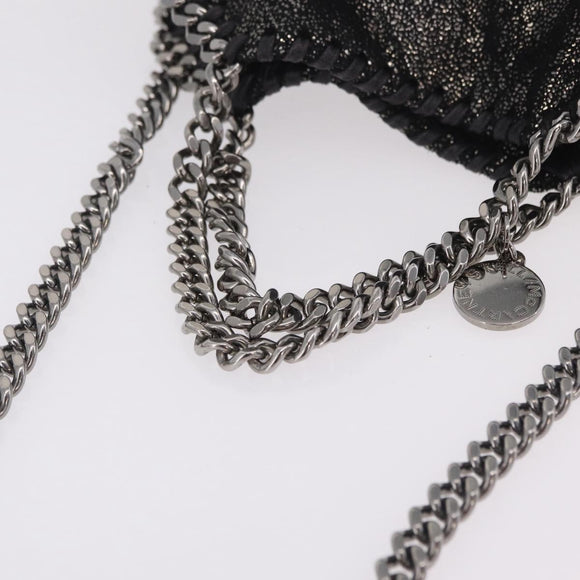Stella McCartney Falabella Chain Hand Bag Polyester 2way Black Auth ka6425A
