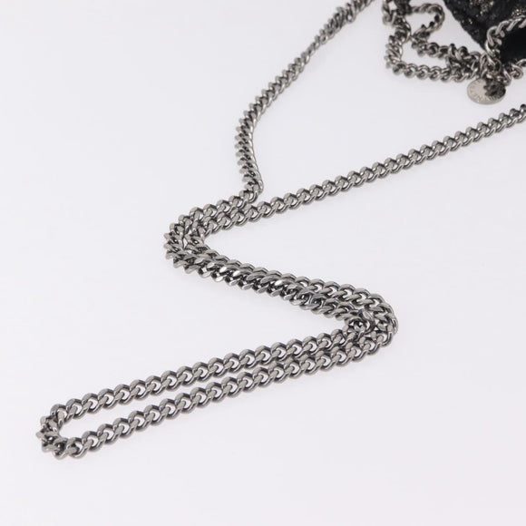 Stella McCartney Falabella Chain Hand Bag Polyester 2way Black Auth ka6425A