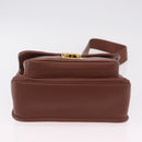Miu Miu Matelasse Shoulder Bag Leather Brown Gold Tone Auth ka6427M-5