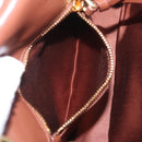 Miu Miu Matelasse Shoulder Bag Leather Brown Gold Tone Auth ka6427M-27