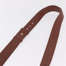 Miu Miu Matelasse Shoulder Bag Leather Brown Gold Tone Auth ka6427M-14