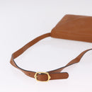 Saint Laurent Shoulder Bag Leather Brown Gold Tone Auth ka6428A-9
