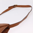 Saint Laurent Shoulder Bag Leather Brown Gold Tone Auth ka6428A-15