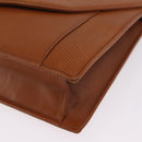 Saint Laurent Shoulder Bag Leather Brown Gold Tone Auth ka6428A-18